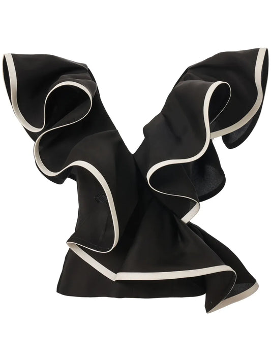 Ruffled V-Neck Top