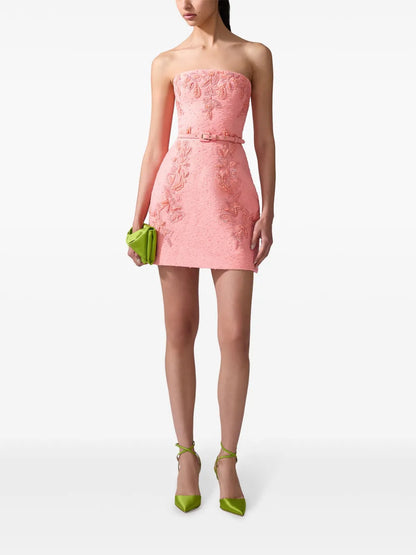 Embroidered Mini Dress