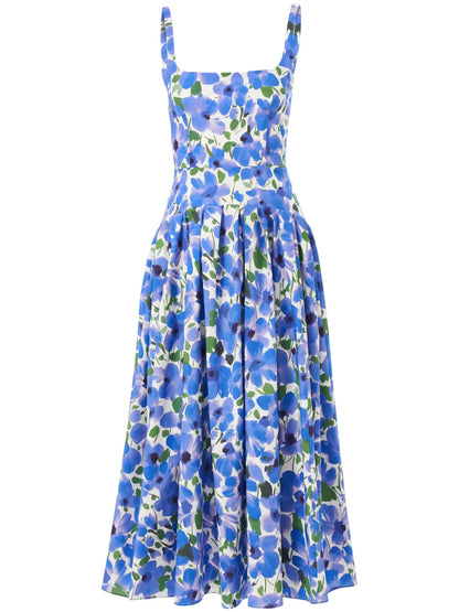 Floral-Print Midi Dress