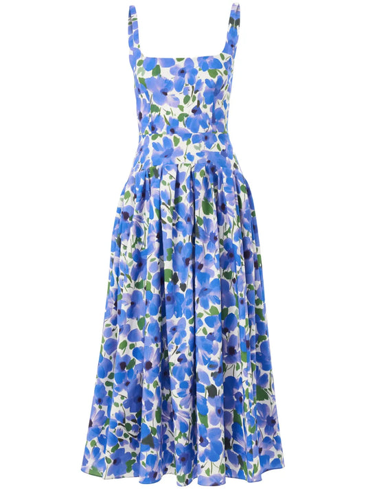 Floral-Print Midi Dress