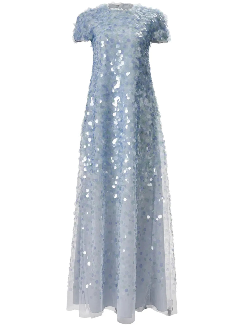 Sequinned Short-Sleeve Gown