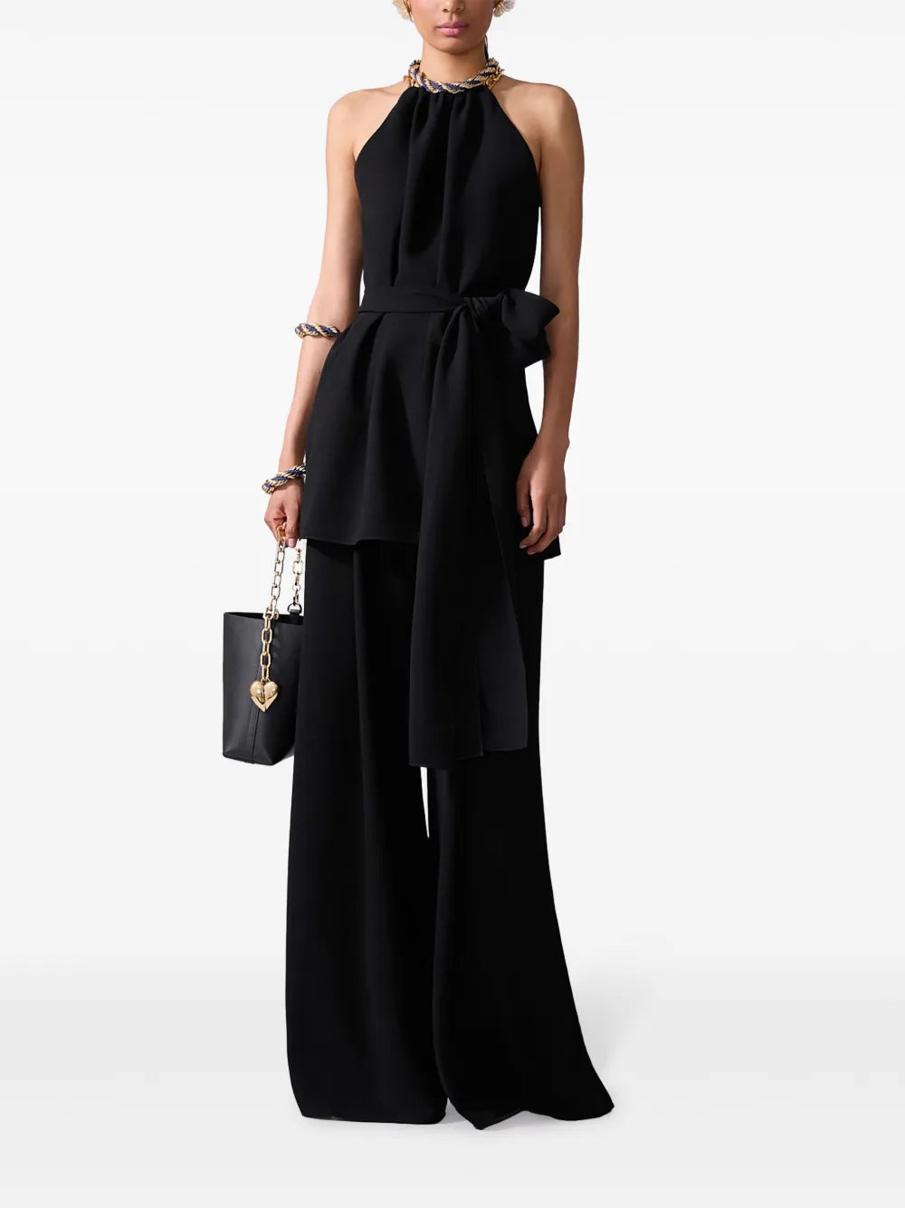 Chain-Strap Halterneck Top