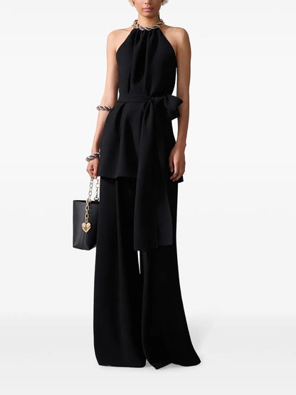Chain-Strap Halterneck Top
