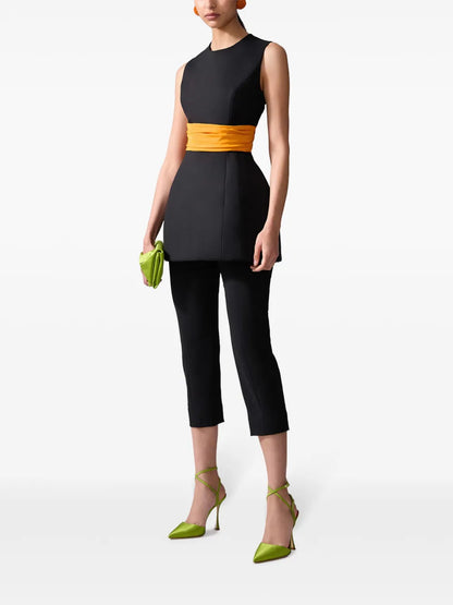 Sleeveless Cummerbund Top