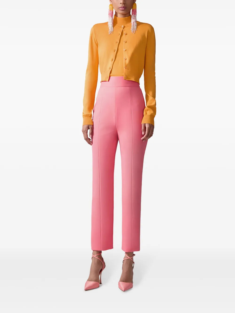 High-Waisted Skinny Trousers