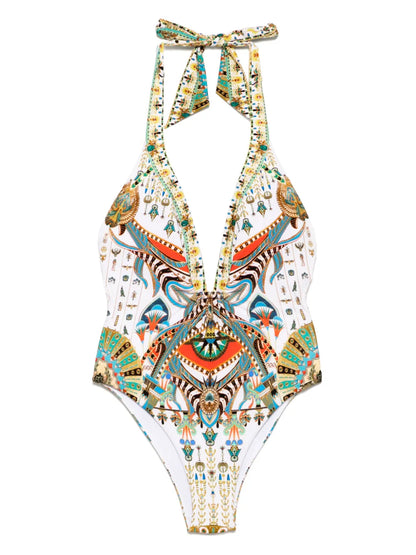 Low Back Halter One Piece