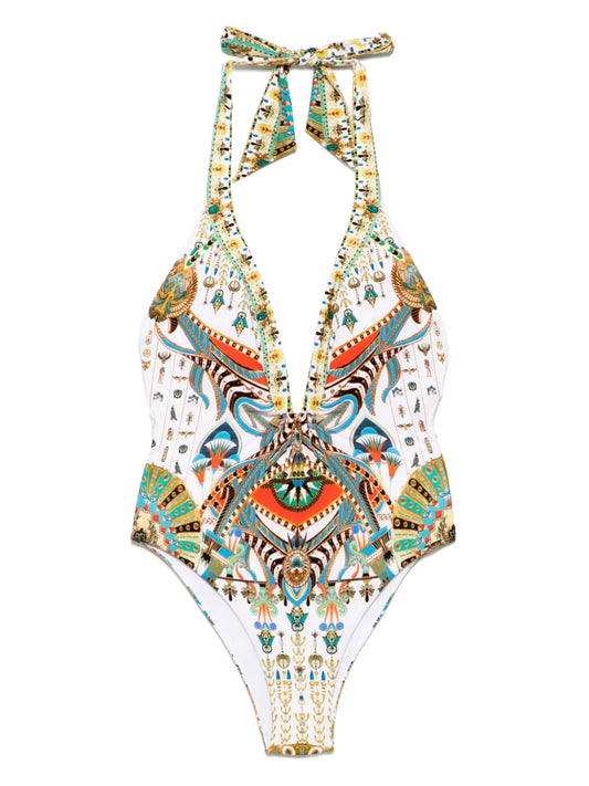 Low Back Halter One Piece