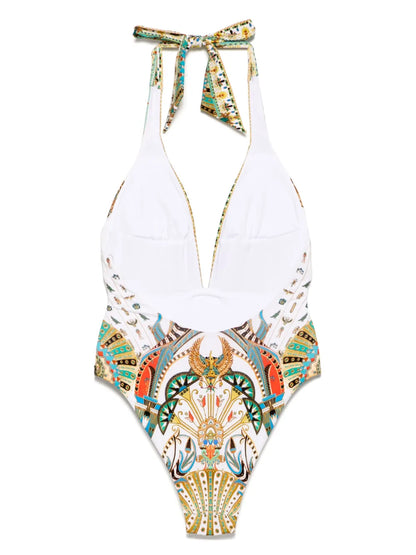 Low Back Halter One Piece