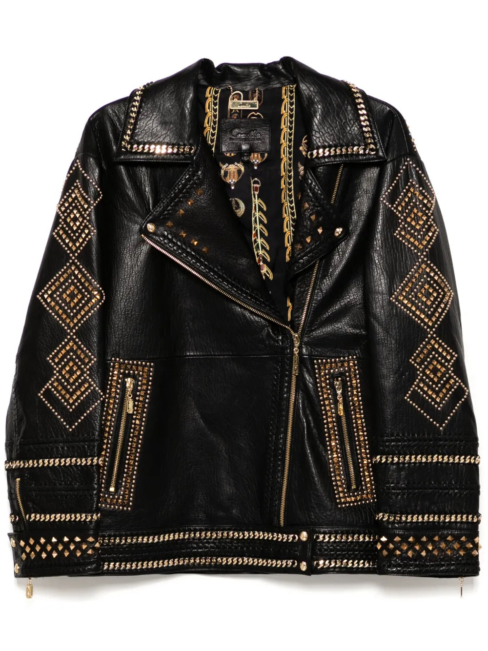 Oversized Leather Biker Jacket