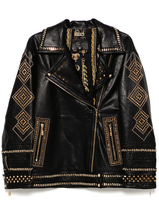 Oversized Leather Biker Jacket