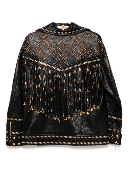 Oversized Leather Biker Jacket