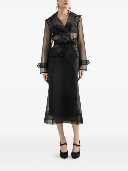 Organza Trench Coat