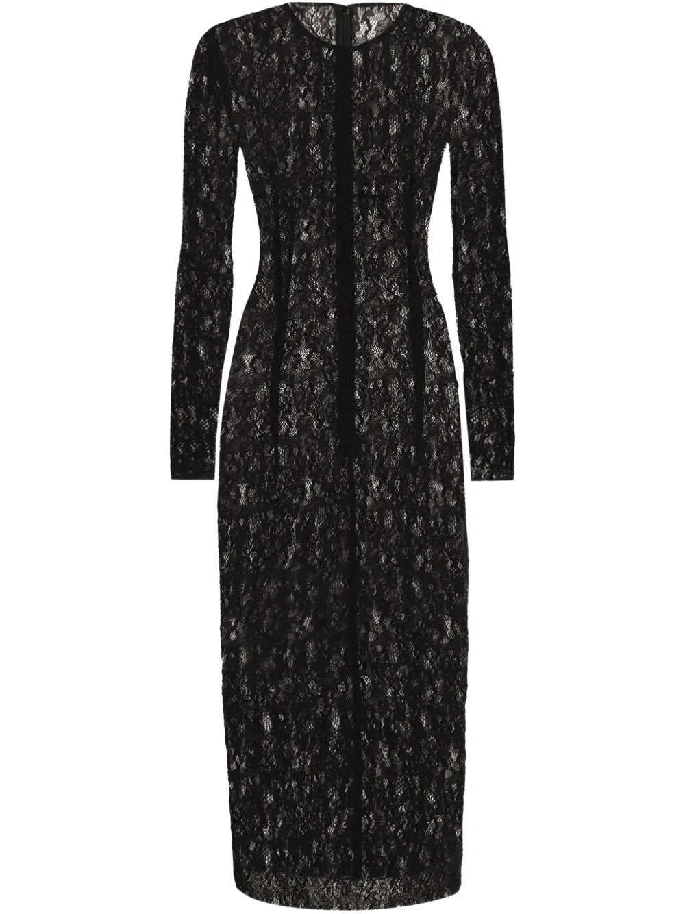 Floral-Lace Midi Dress