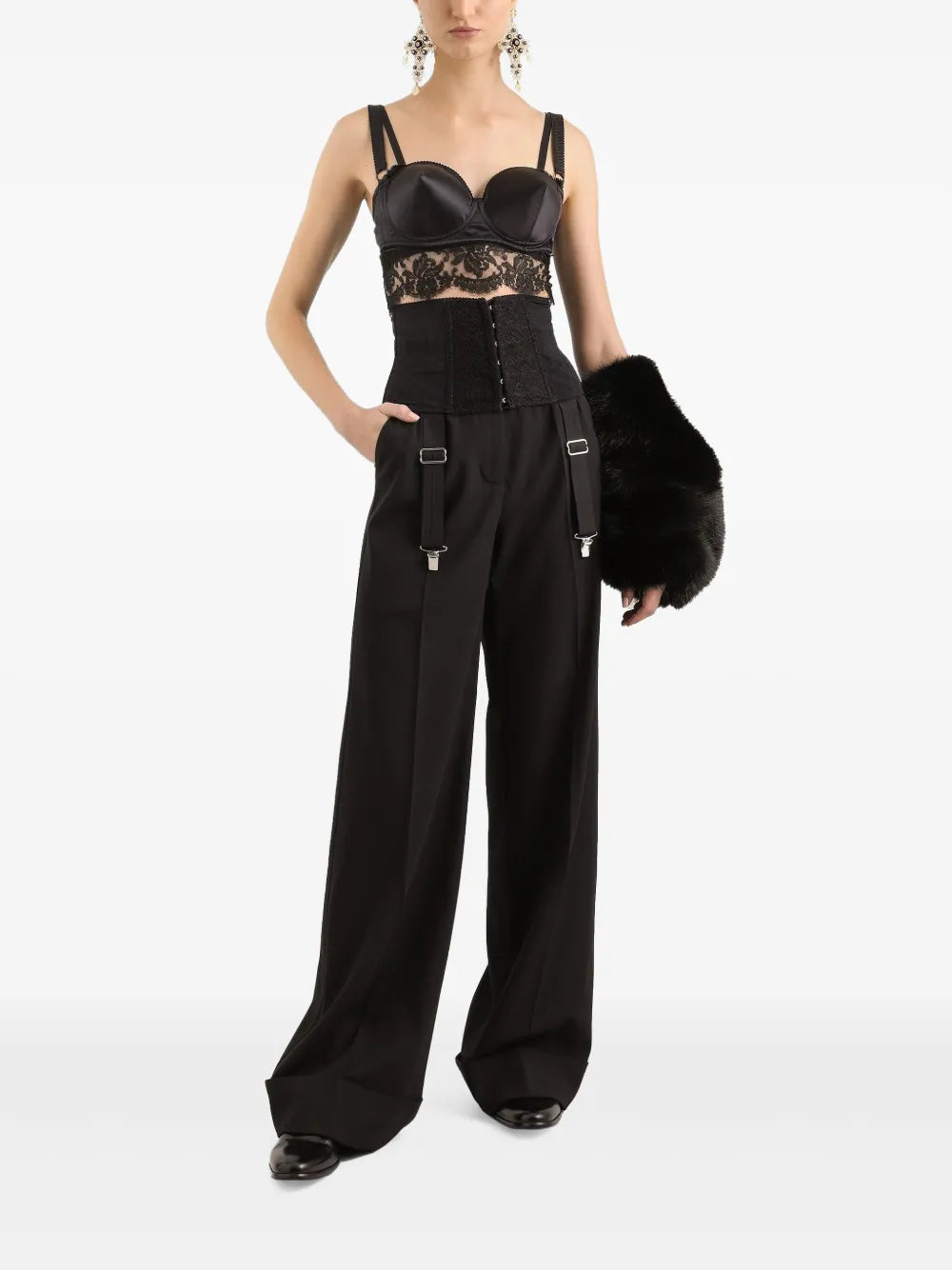 Wide-Leg Tailored Trousers