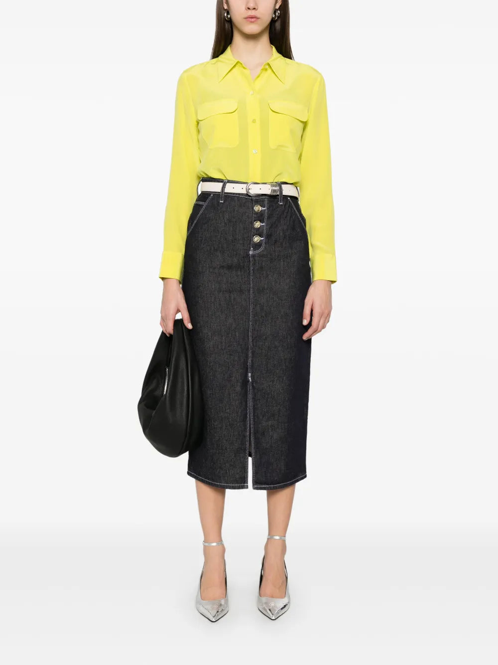 Denim Midi Skirt