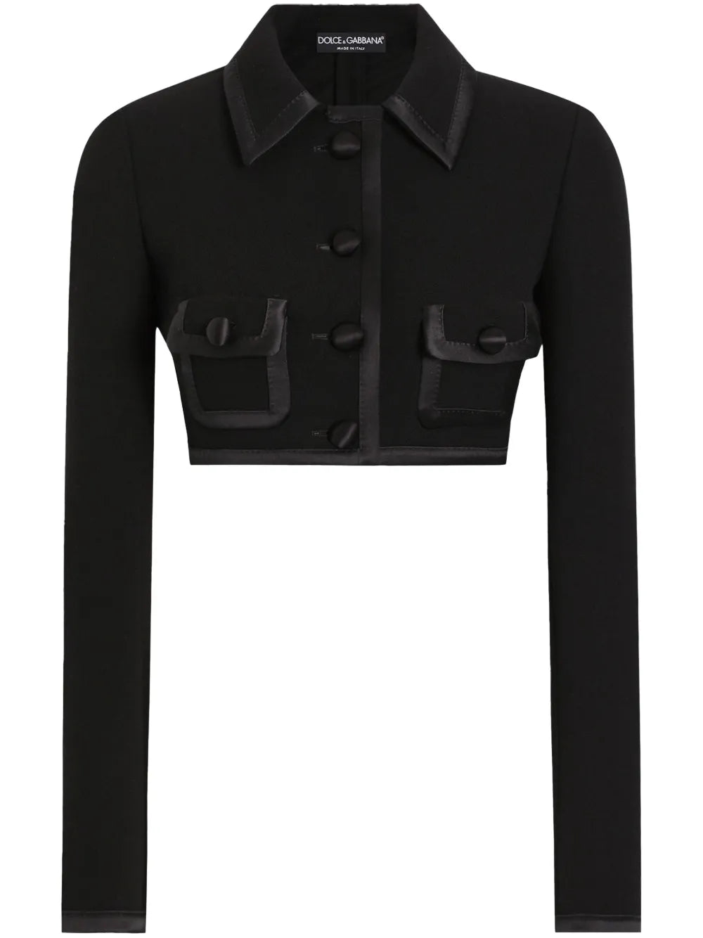 Button-Up Cropped Jacket