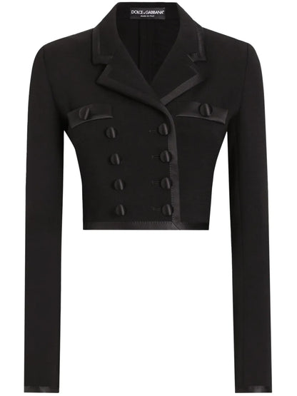 Double-Breasted Cropped Jacket