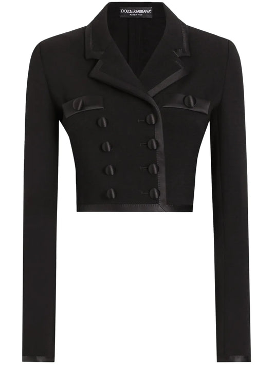 Double-Breasted Cropped Jacket