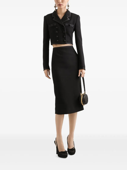 Double-Breasted Cropped Jacket