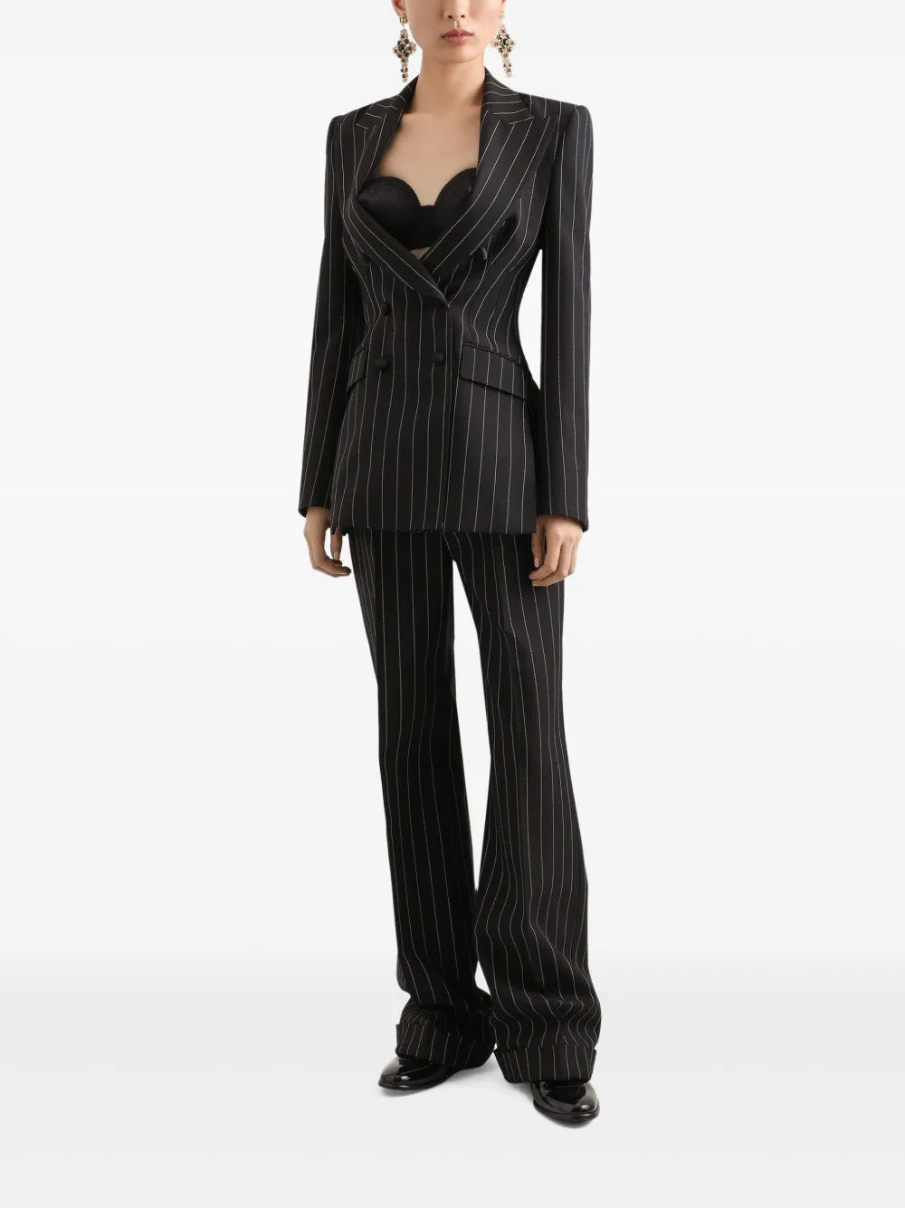 Striped Double-Breasted Blazer