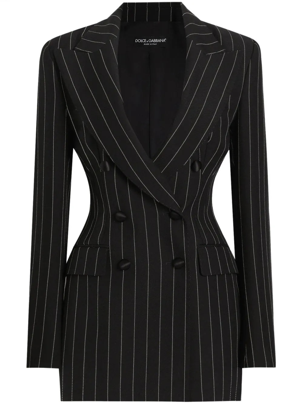 Striped Double-Breasted Blazer