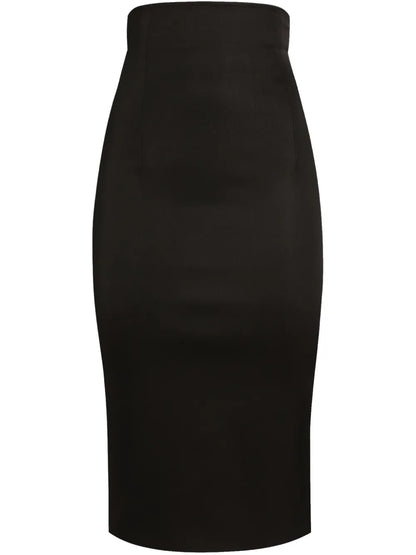 High-Waist Midi Skirt