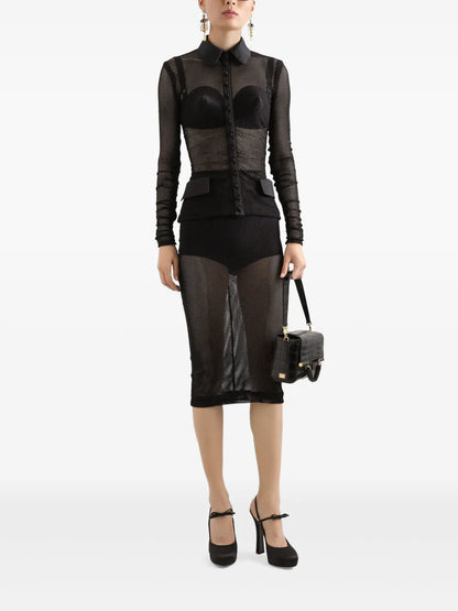 Mesh Midi Skirt