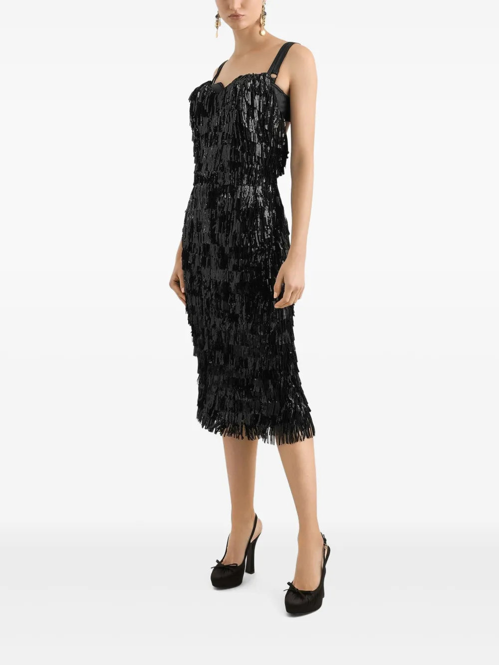 Sequinned Midi Dress