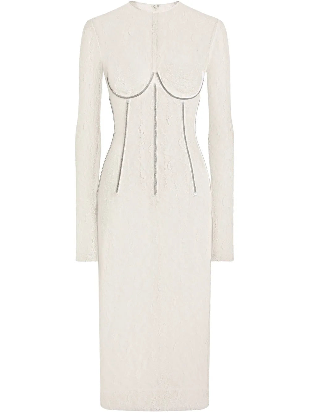 Corded-Lace Midi Dress