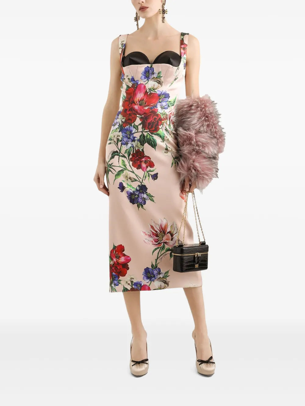 Floral-Print Midi Dress