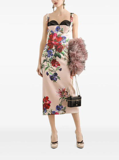 Floral-Print Midi Dress