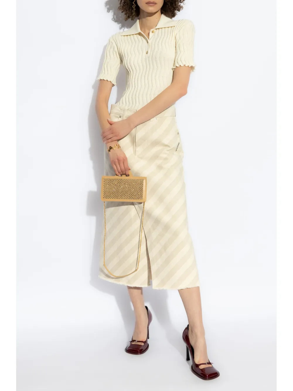 Striped Midi Skirt