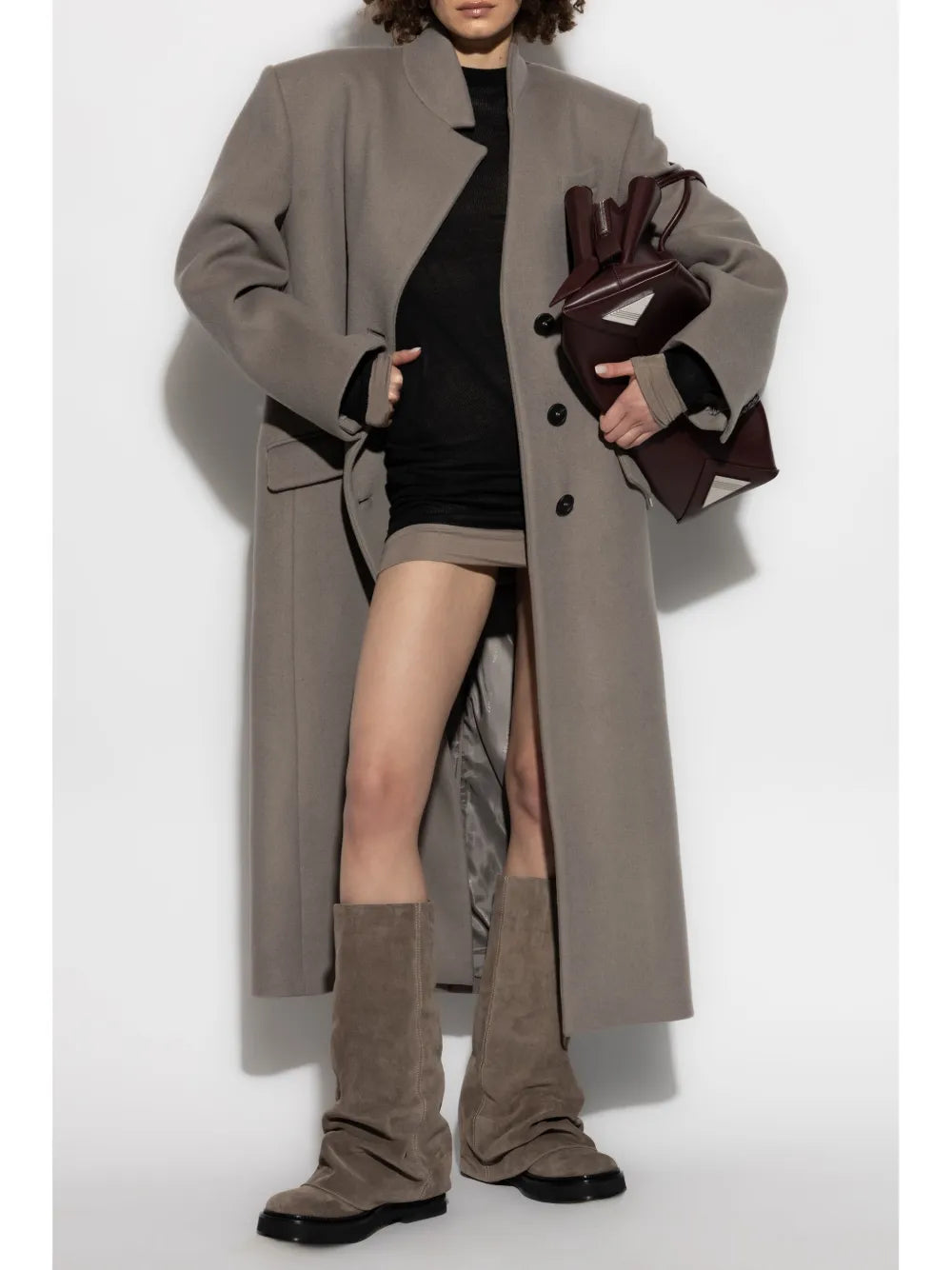 Wool Single-Breasted Coat