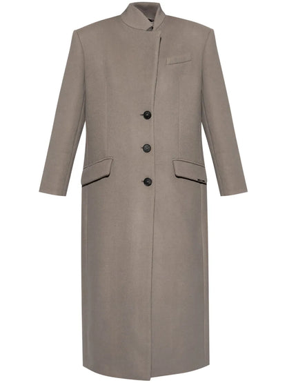 Wool Single-Breasted Coat