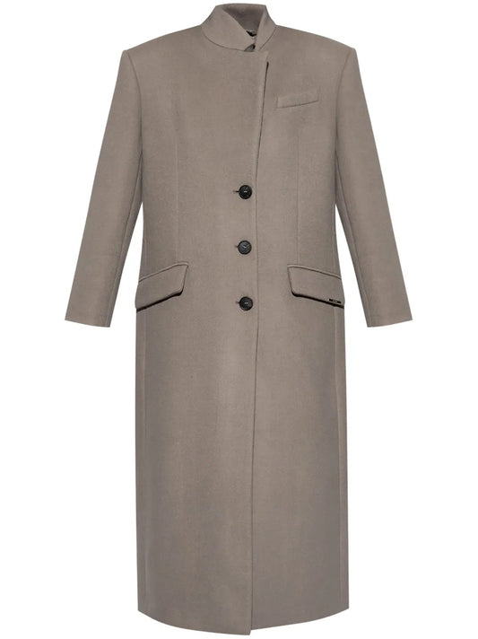 Wool Single-Breasted Coat
