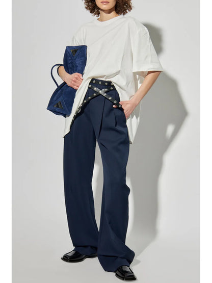 Virgin-Wool Palazzo Pants