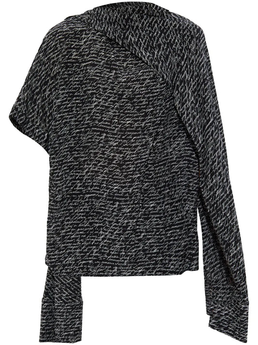 Script-Print Blouse