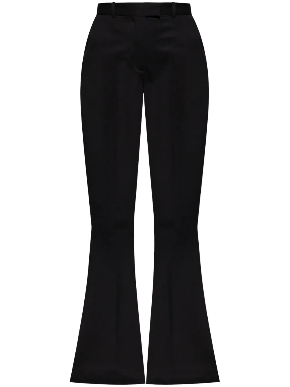 Virgin-Wool Flared Trousers