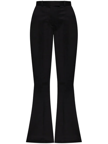 Virgin-Wool Flared Trousers