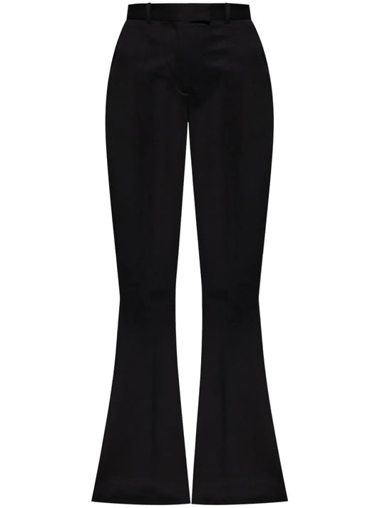 Virgin-Wool Flared Trousers