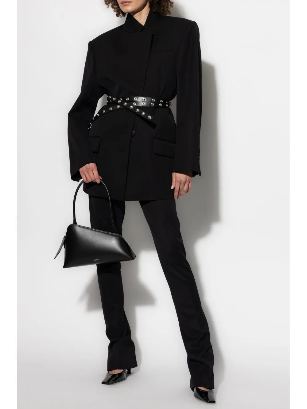 Virgin-Wool Flared Trousers