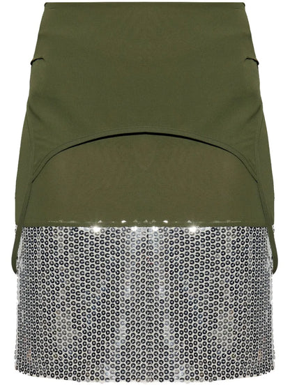 Sequin-Embellished Mini Skirt
