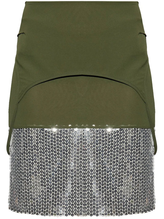 Sequin-Embellished Mini Skirt