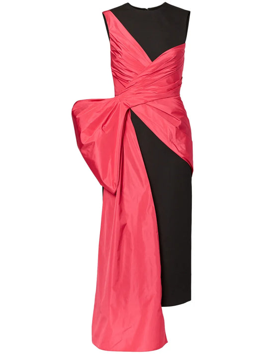 Drape-Detail Midi Dress