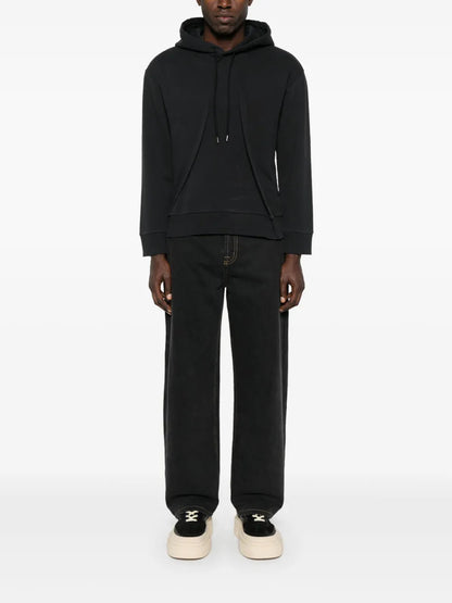 Pleat-Detailed Hoodie