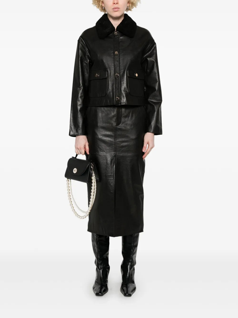 Leather Midi Skirt