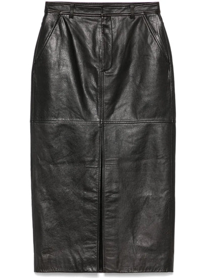 Leather Midi Skirt