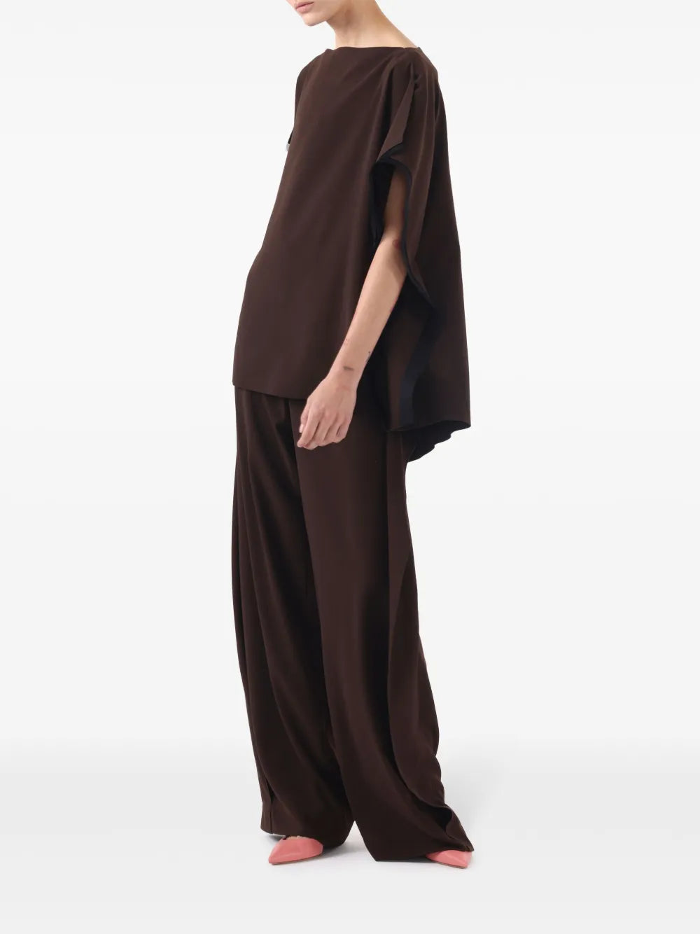 Asymmetric Crepe Blouse