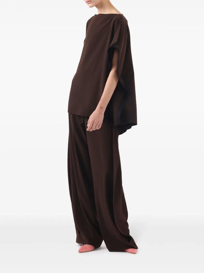 Asymmetric Crepe Blouse
