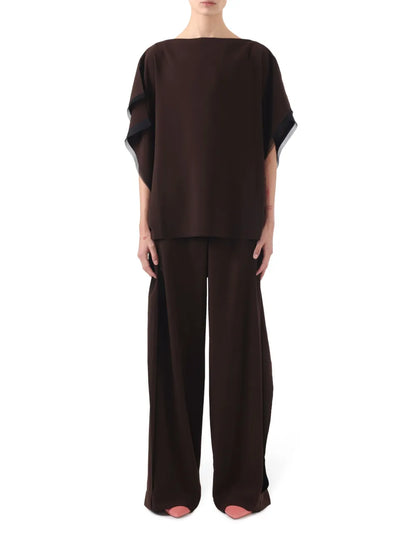 Asymmetric Crepe Blouse